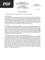 Download Obamas Cert of Birth_May-10-2011_News Realease by renton533 SN55594183 doc pdf