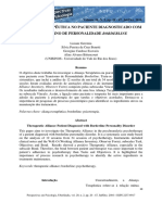 A Aliança Terapêutica No Paciente Diagnosticado Com Transtorno de Personalidade Borderline