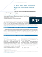 Caracterización de La Respuesta Espectral de Paneles Planos de Yoduro de Cesio en Radiología Digital