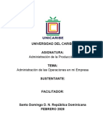 Administración de las Οperaciοnes en mi Empresa-Trabajo Final Administracion de la Produccion I