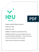 ACTIVIDAD DE APRENDIZAJE 1. Relación Del Derecho Fiscal Con Otras Disciplinas Jurídicas Comerciales