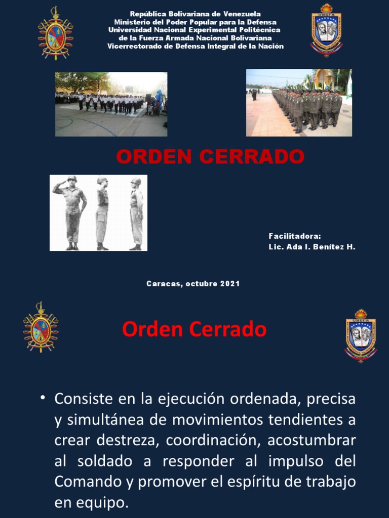 Instrucción de Orden Cerrado Militar | PDF | Mano | Rifle
