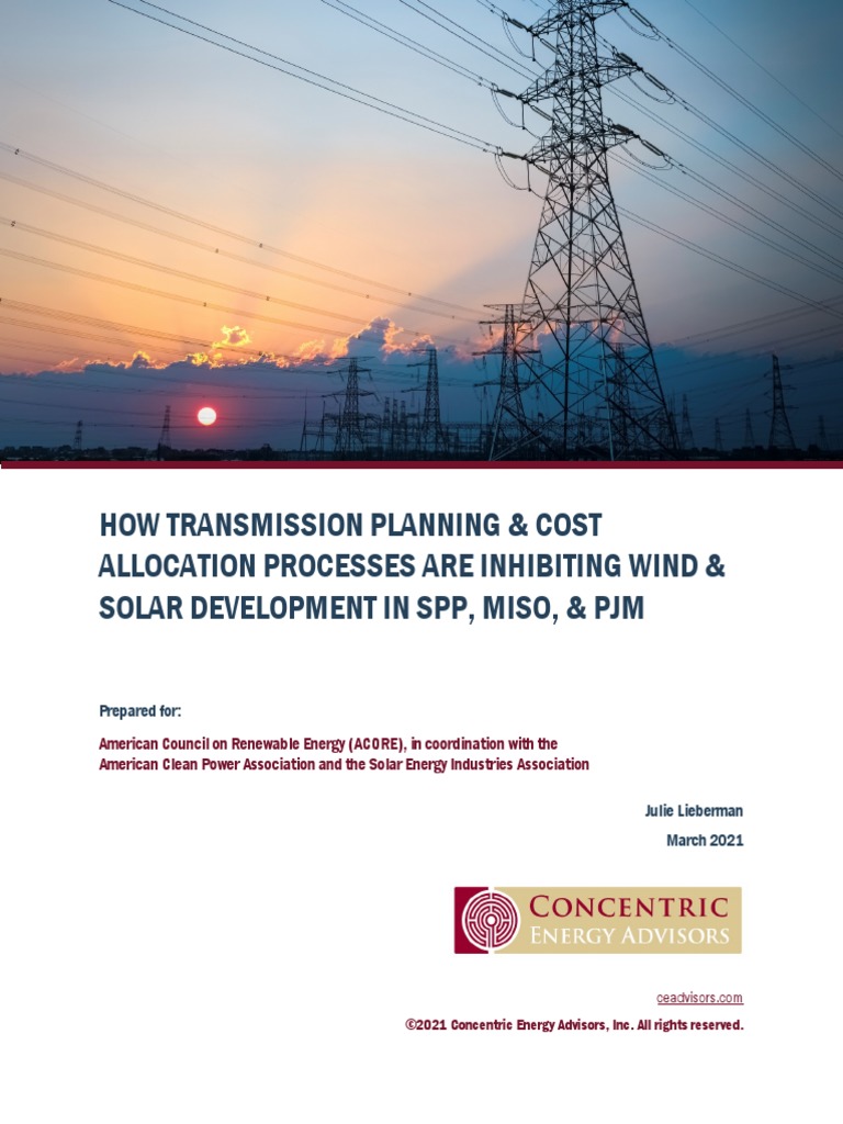 ACORE Transmission Planning Flaws in SPP MISO and PJM PDF Electric