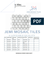 Price List of Jemi Mosaic Tiles