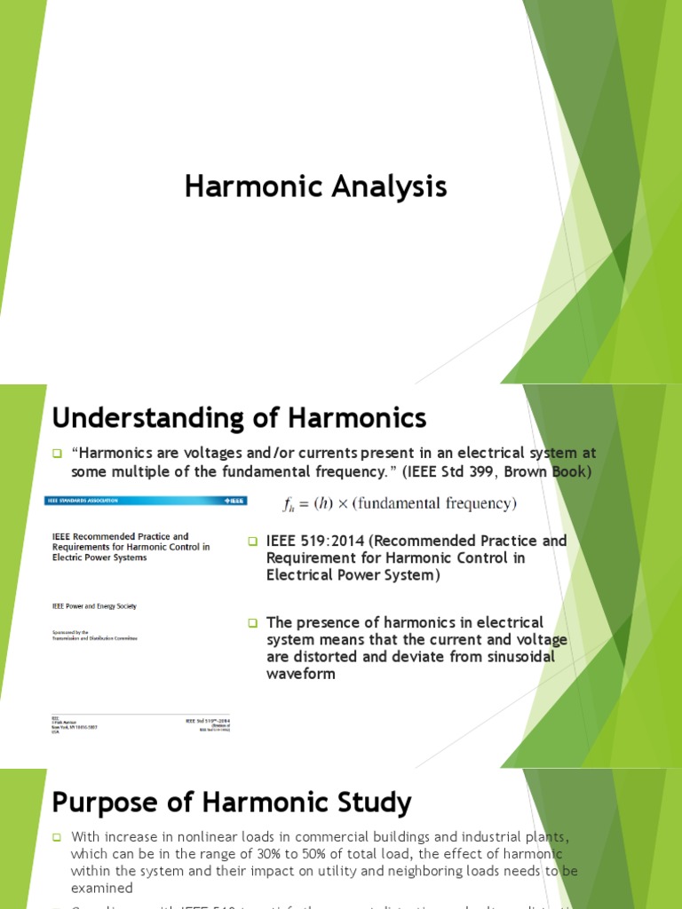 Analysis of Harmonics in Electrical Power Systems Causes, Effects