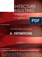Architecture Consulting: The Business of Architecture 5 UAP Makati CBD Chapter Arch. Armando N. ALLÍ