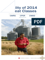 Quality of 2014 Wheat Classes: Cwrs CPSR Cwad