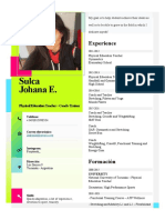 Sulca Johana E.: Physical Education Teacher - Coach-Trainer