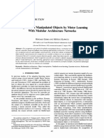 Recognition of Manipulated Objects by Motor Learning With Modular Architecture Networks