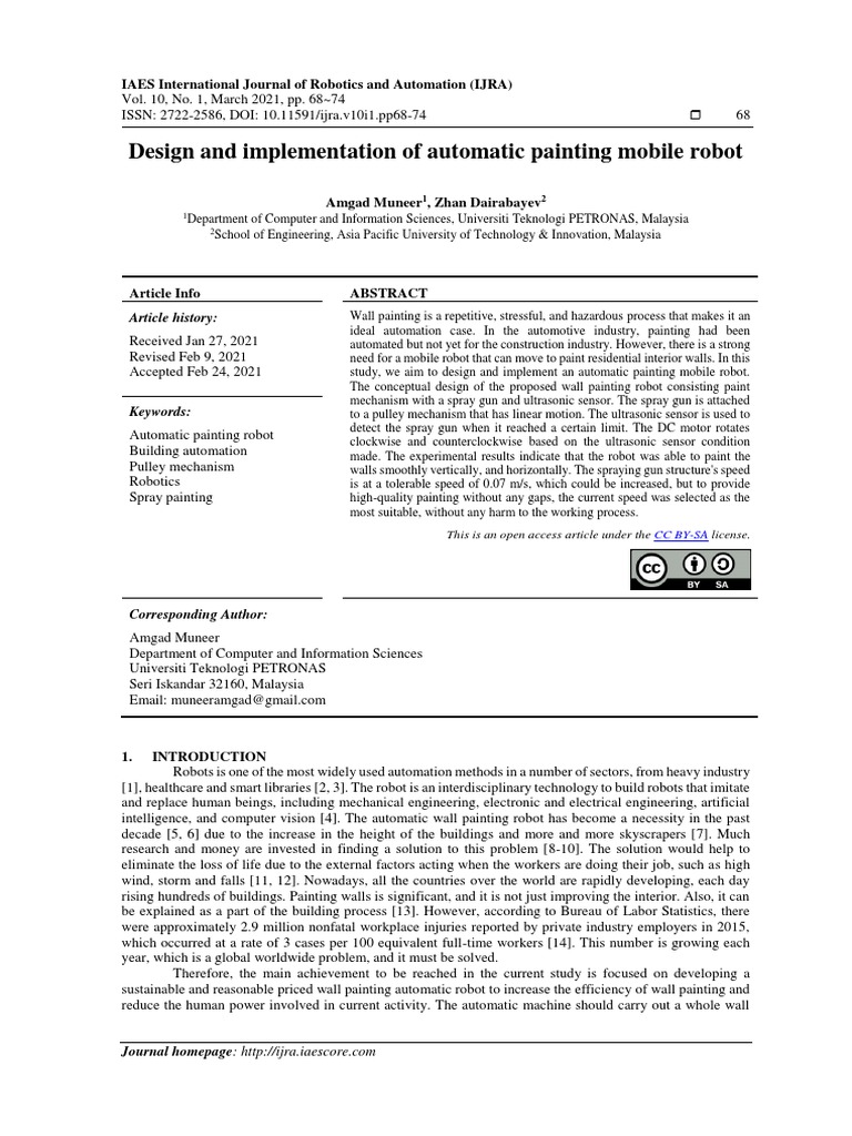 Design of an Automatic Painting Robot | PDF | Robot | Robotics