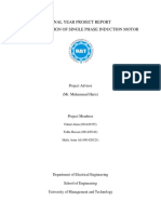 Final Year Project Report Optimized Design of Single Phase Induction Motor