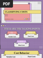 Classifying Costs: Kristelle Joyce L. Sotero