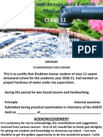 Class 11: Chemistry Project File