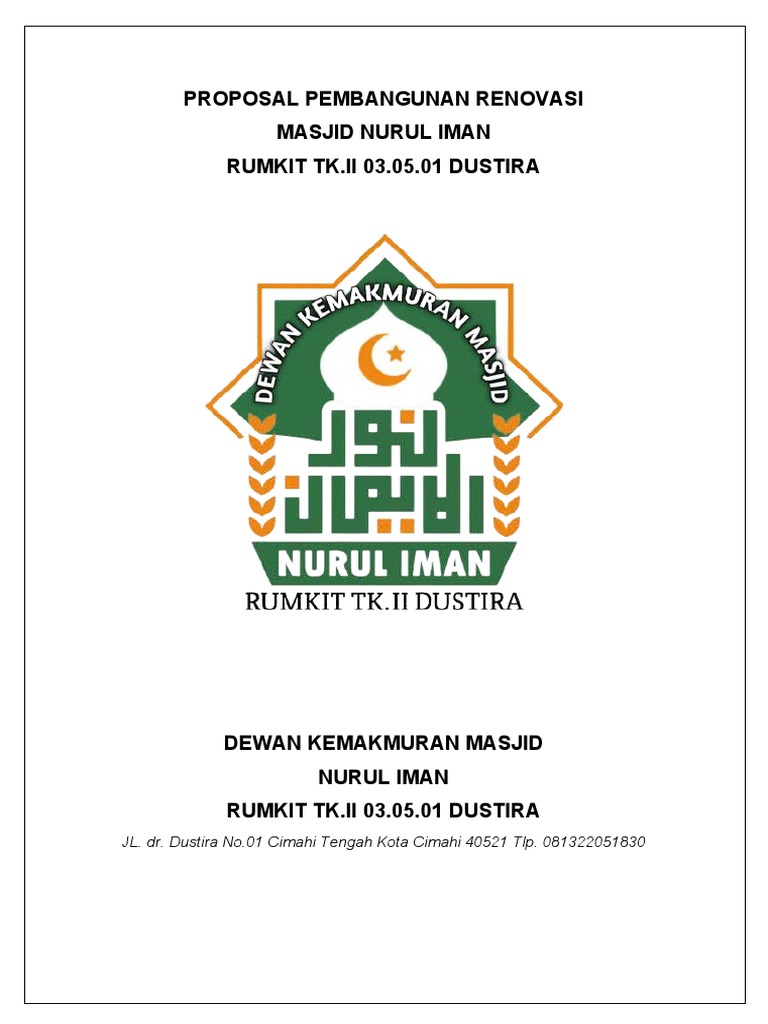 Proposal Renovasi Masjid Nurul Iman | PDF