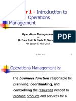 Chapter 1 - : Introduction To Operations Management