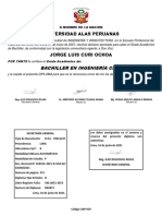 Universidad Alas Peruanas: Bachiller en Ingeniería Civil