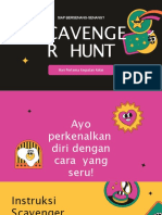 Presentasi Pendidikan Scavenger Hunt Kegiatan Kelas Pencair Suasana Stiker Dan Lencana Hitam Merah Muda