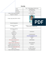 Faculty: PAN Number (Mandatory) Aadhar Number (Mandatory)