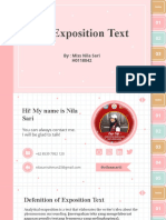 AN EXPOSITION TEXT by Miss Nila