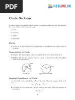 Hsslive XI Maths CH 11 Conic Sections