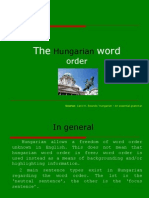 The hungarian word order