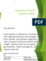 Characteristics of Good Quality Seeds