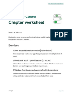 Chapter Worksheet: Feedback + Control