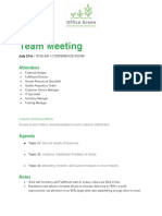 Activity Template - Meeting Agenda