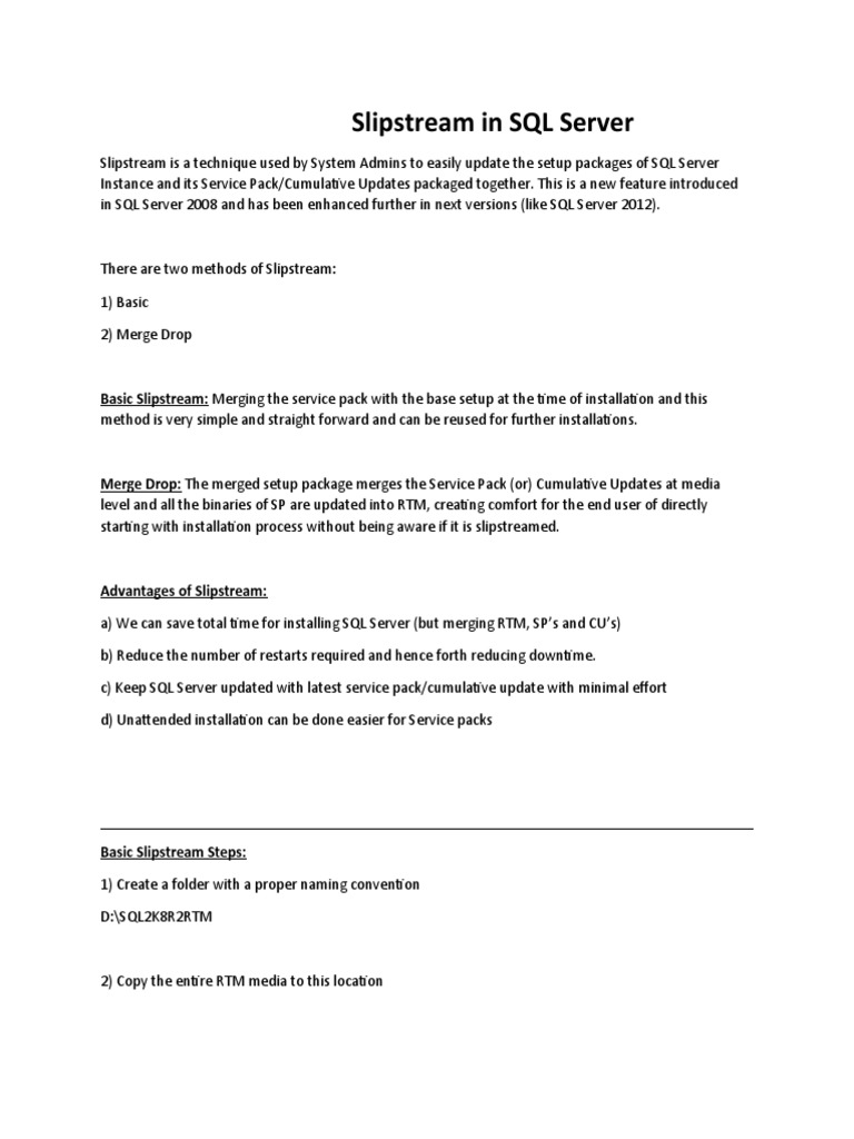An InDepth Guide to Performing Basic and Advanced Slipstream