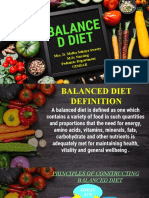 Balanced Diet Definition and Elements