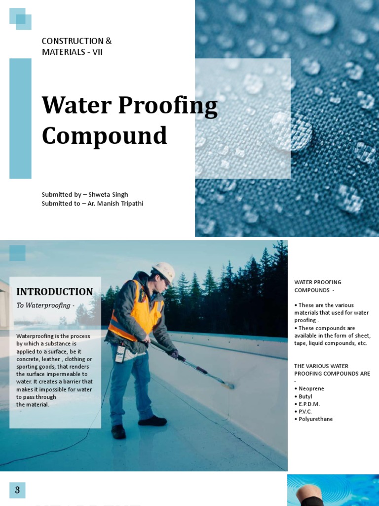 Waterproofing Compounds Overview | PDF | Polyurethane | Water