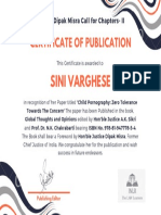 Sini Varghese: Certificate of Publication