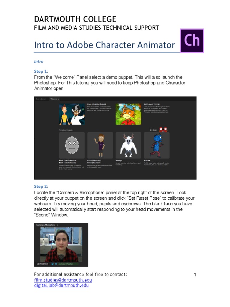 Adobe Character Animator Tutorial Guide | PDF | Adobe Photoshop ...