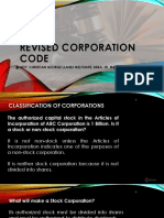 Revised Corporation Code Classification Guide