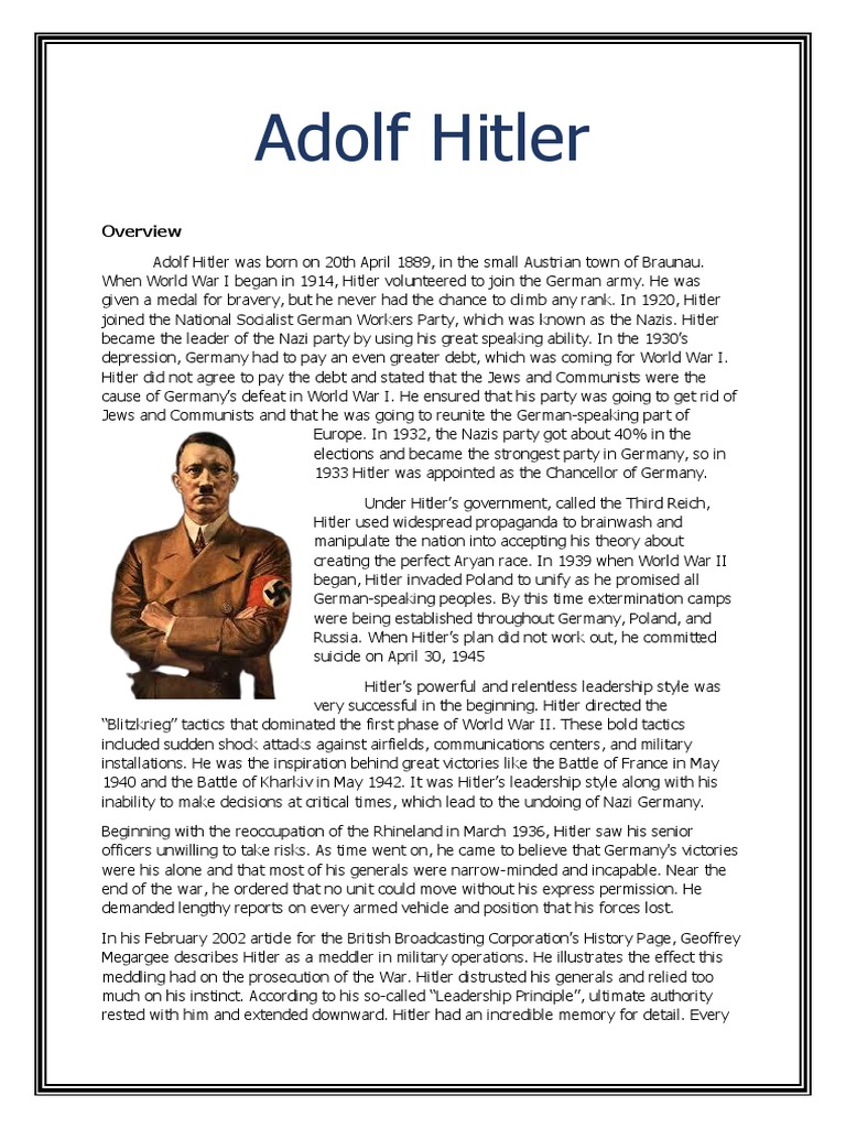 ADOLF HITLER BIOGRAPHY BOOK PDF visual data 2