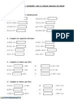 Multiplicación Y División Por La Unidad Seguida de Ceros