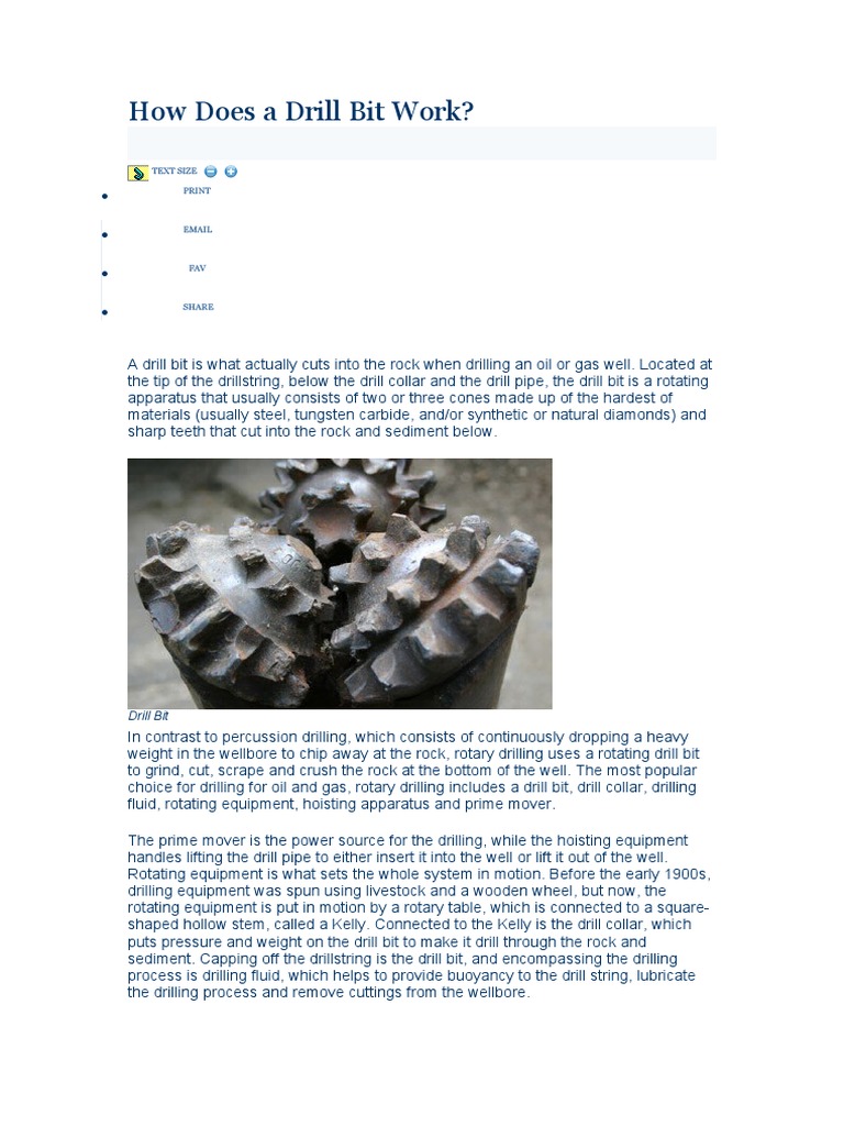 How Does A Drill Bit Work PDF Drilling Drill