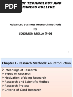 Advanced Business Research Methods by Solomon Molla (PHD)