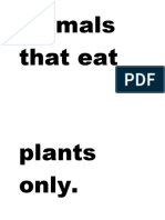 Animals That Eat Plants Only