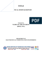 Technical Seminar Report Document Format