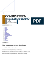 Staircase Quantity Takeoff - Calculating Concrete Volume For Stairs