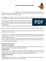 La Discusión Como Técnica Grupal de Comunicación