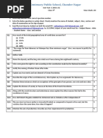 First Unit Test Subject - S.S.T Class 9th (2021-22)