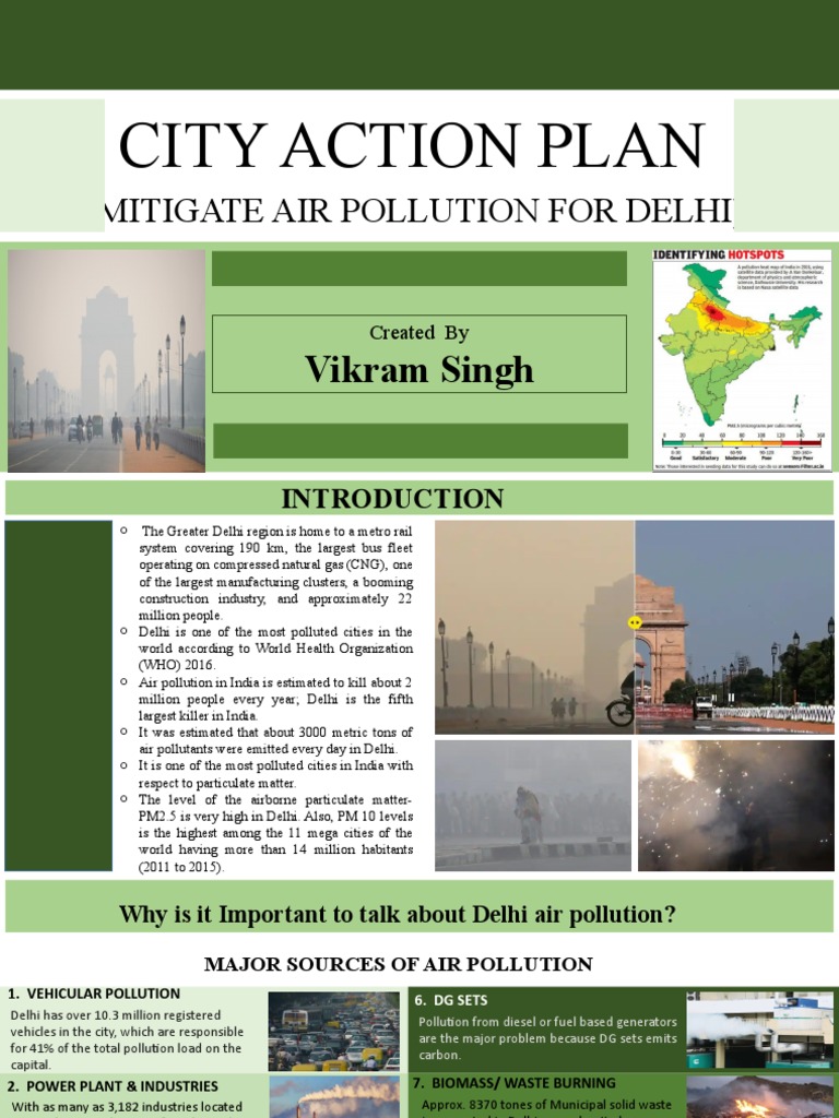 Delhi Air Pollution Mitigation Plan | PDF | Air Pollution | Particulates