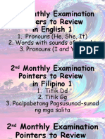 2 Monthly Examination Pointers To Review in English 1