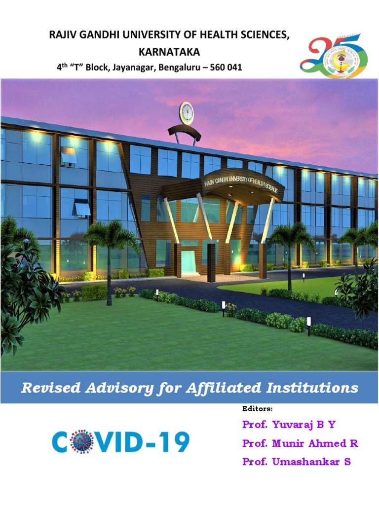 RGUHS COVID-19 Guidelines Manual | PDF | Emergency Management | Hygiene