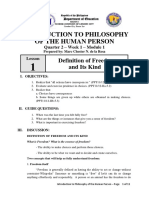 Introduction To Philosophy Q2 W1 M1 LDS Definition-Of-Freedom-And-Its-Kind ALG RTP
