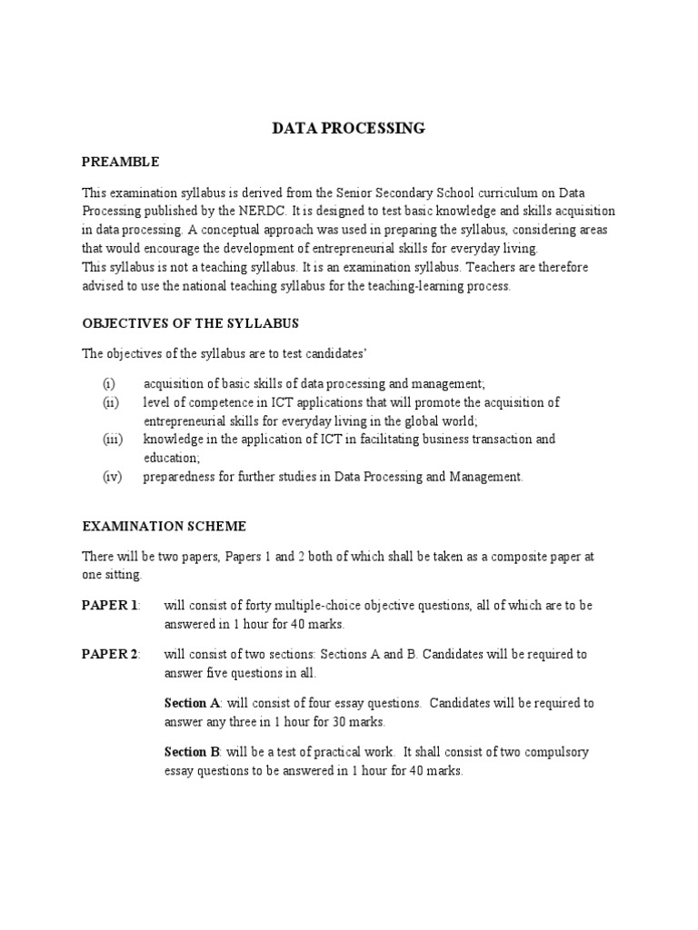Data Processing | PDF | Databases | Information