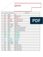 Display Pin Assignment: Pin Type Signal Name Description