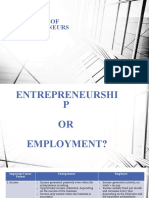 Employees or Entrepreneur